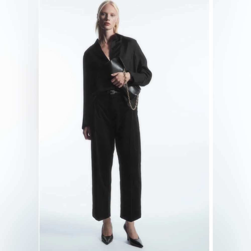 COS Pleated Barrel-Leg Corduroy Trousers